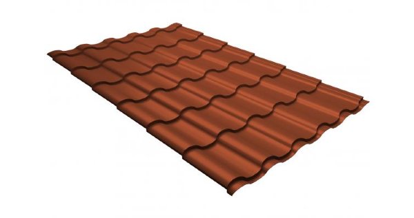 Металлочерепица кредо GL 0,5 GreenСoat Pural RR 750 кирпично-красный (RAL 8004 терракота) купить в Фрязино