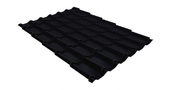 Металлочерепица классик GL 0,5 Velur20 RAL 9005 черный купить в Фрязино