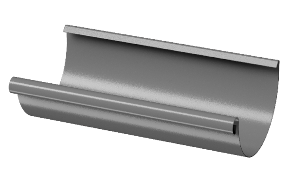 Желоб полукруглый D125 3 м Döcke STAL PREMIUM Графит, (RAL 7024) купить в Фрязино