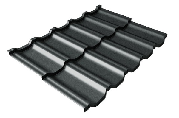 Металлочерепица модульная Квинта Uno Grand Line c 3D резом 0,5 GreenСoat Pural Matt RR2Н3 (RAL 7016 антрацитово-серый) купить в Фрязино