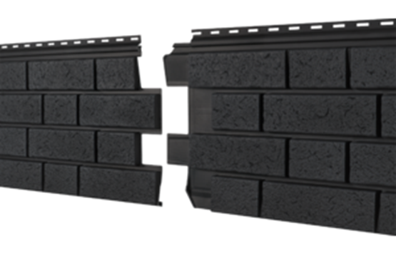 Фасадная панель Ю-пласт Стоун Хаус S-Lock Клинкер Нордик Графитовый купить в Фрязино