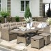 Комплект мебели AFINA плетеной из иск. ротанга AFM-307B Beige купить в Фрязино