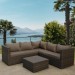 Комплект мебели AFINA плетеной из иск. ротанга YR825A Brown/Beige купить в Фрязино