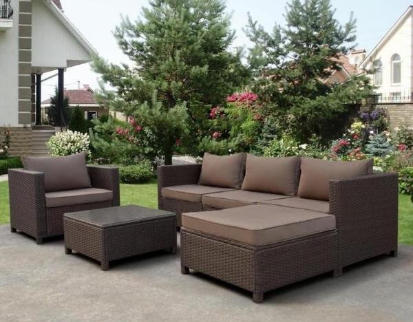 Комплект мебели AFINA плетеной из иск. ротанга YR821A Brown/Beige купить в Фрязино