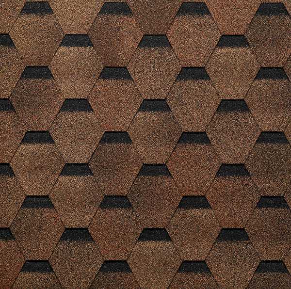 Гибкая черепица EURASIA Docke, Коллекция ШЕСТИГРАННИК Светло-коричневый купить в Фрязино