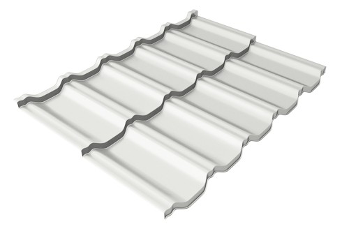Металлочерепица модульная Квинта Uno Grand Line c 3D резом 0,5 Satin RAL 9003 сигнальный белый купить в Фрязино