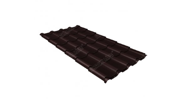 Металлочерепица камея GL 0,5 Quarzit RAL 8017 Metallic купить в Фрязино
