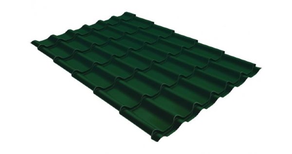 Металлочерепица классик 0,5 Satin RAL 6005 зеленый мох купить в Фрязино