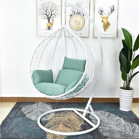 Кресло Подвесное из искусственного ротанга AFM-168A-L White/Green купить в Фрязино