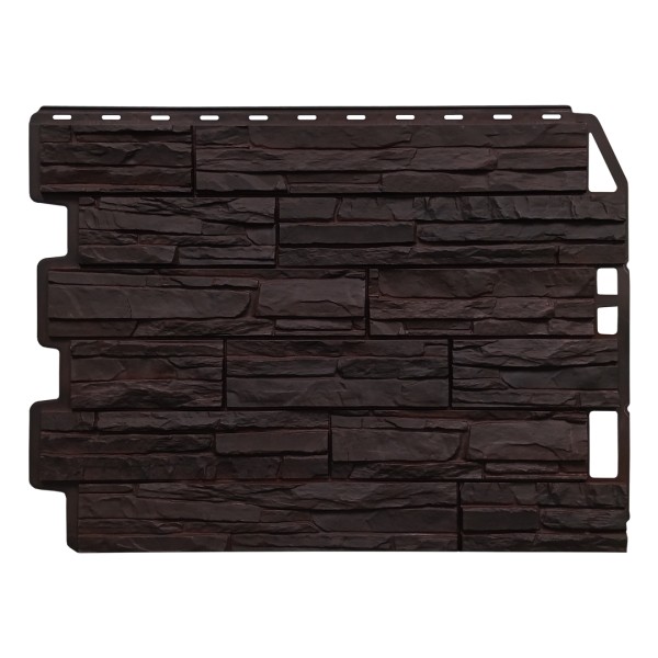 Фасадная панель FineBer, Скол - Тёмно коричневый купить в Фрязино