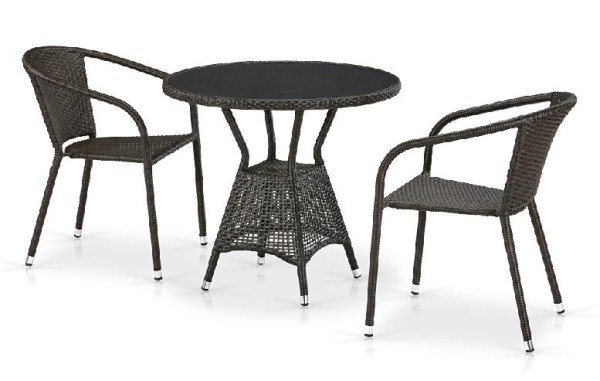 Комплект плетеной мебели AFINA из иск. ротанга T707ANS/Y137C-W53 Brown 2Pcs купить в Фрязино