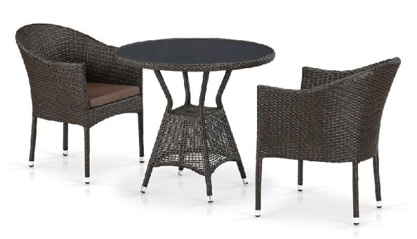 Комплект плетеной мебели AFINA из иск. ротанга T707ANS/Y350-W53 Brown 2Pcs купить в Фрязино