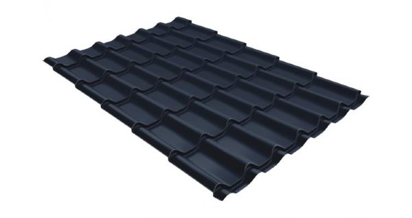 Металлочерепица классик 0,5 Satin RAL 7024 мокрый асфальт купить в Фрязино