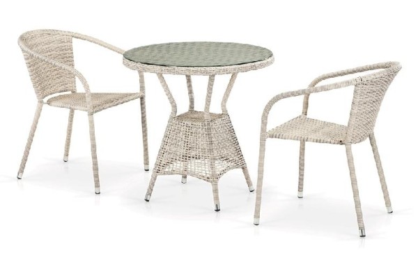 Комплект плетеной мебели AFINA из иск. ротанга T705ANT/Y137C-W85 Latte 2Pcs купить в Фрязино