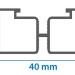 Лага алюминиевая KRONEX 40x15x3000 мм опорная Slim купить в Фрязино