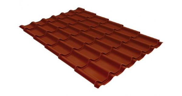 Металлочерепица классик 0,5 Satin RAL 8004 терракота купить в Фрязино
