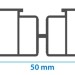 Лага алюминиевая KRONEX 50x25x3000 мм несущая купить в Фрязино