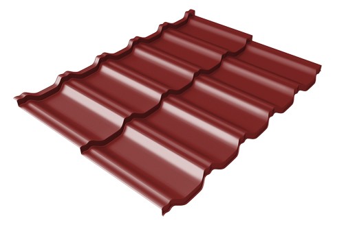 Металлочерепица модульная Квинта Uno Grand Line c 3D резом 0,5 Satin RAL 3011 коричнево-красный купить в Фрязино