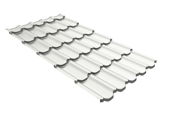 Металлочерепица квинта плюс с 3D резом 0,5 Satin RAL 9003 сигнальный белый купить в Фрязино