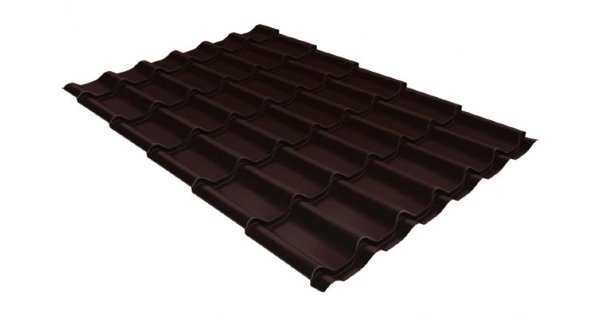 Металлочерепица классик 0,5 Satin RAL 8017 шоколад купить в Фрязино