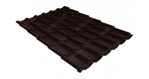 Металлочерепица классик GL 0,5 Quarzit RAL 8017 шоколад Metallic купить в Фрязино