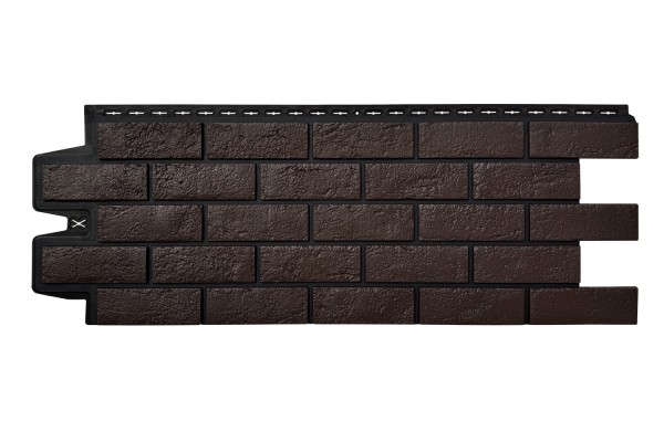 ФП Grand Line состаренный кирпич премиум Шоколадный (шов RAL 9005) купить в Фрязино
