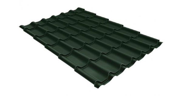 Металлочерепица классик 0,5 Satin RR 11 темно-зеленый купить в Фрязино